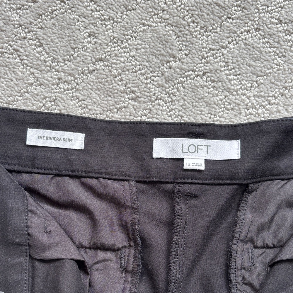 Loft Riviera Slim Black Trousers - Picture 2 of 8